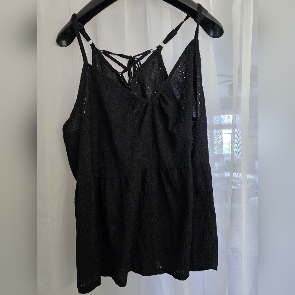 Maurices Black Tie Back Camisole